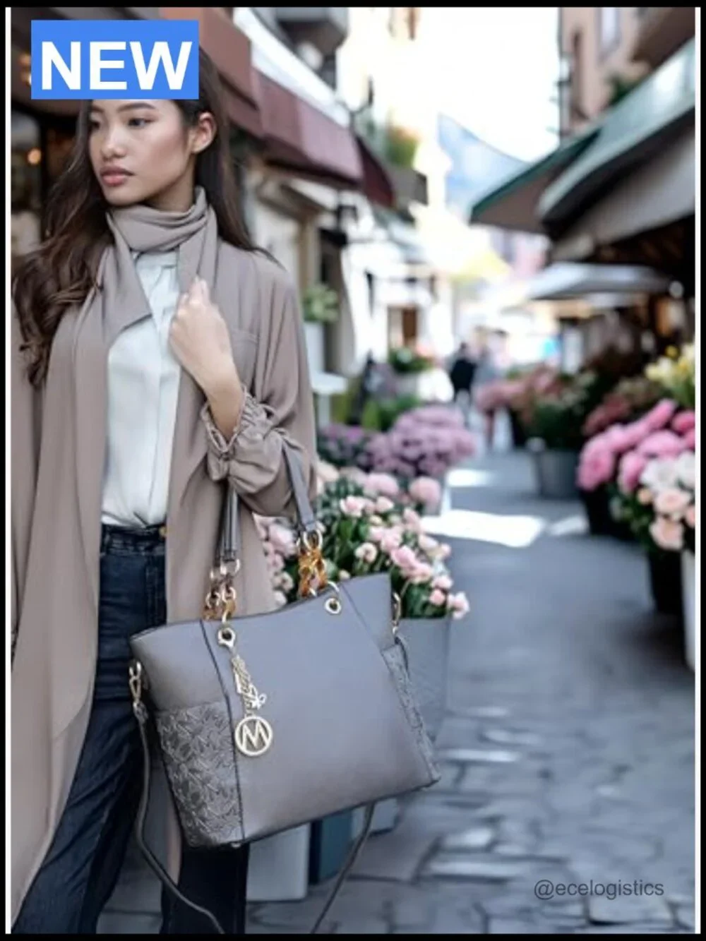 Tote Bag and Wallet Set Vegan Leather Purse Handbag Set Crossbody Satchel